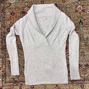 Banana Republic Light Gray Cowl Neck Sweater